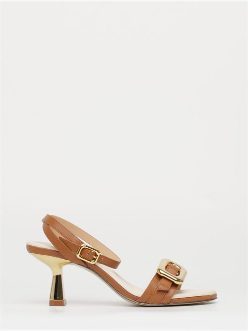 サンダル・ミュール ASH PATSYBIS02 Sandals Sandalo Basso Cocco Beige Con Sandali Bassi in Pelle Effetto Cocco Color Sabbia con